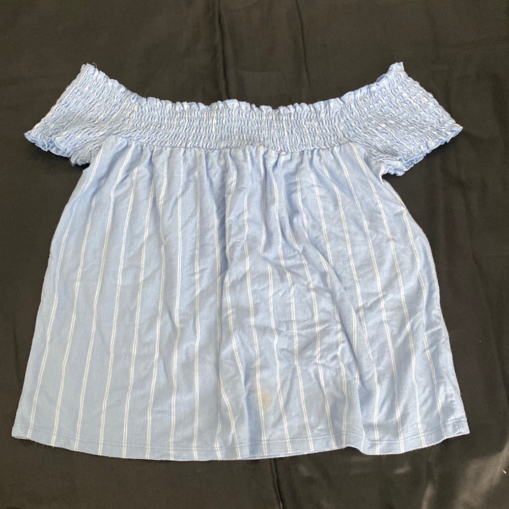 American Eagle XS blue/white blouse